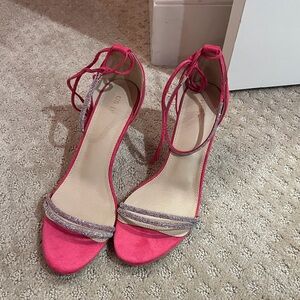 Elegant Pink Strappy Women's Heels